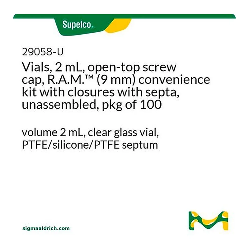 Merck PK100 CONV PK,9MM VIAL,CL,PTFE/SIL/PTFE
