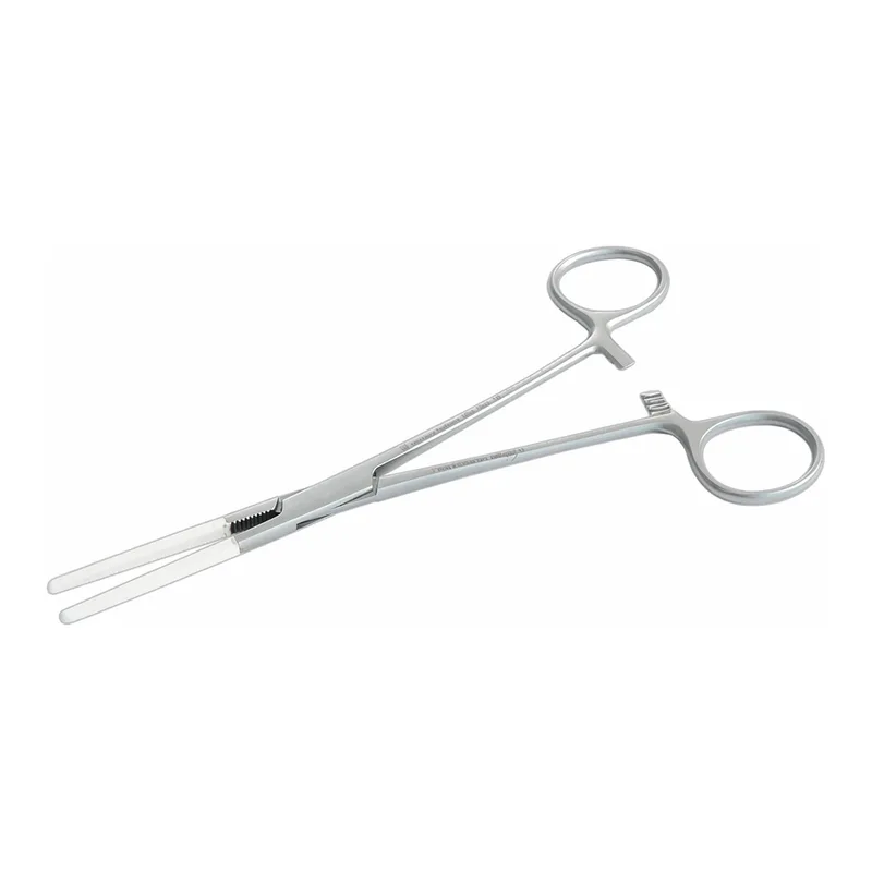 Daihan Science Hammacher Hi-grade Tubing Clamp Forceps, Safety Plastic-coated Clamp Heads, L16