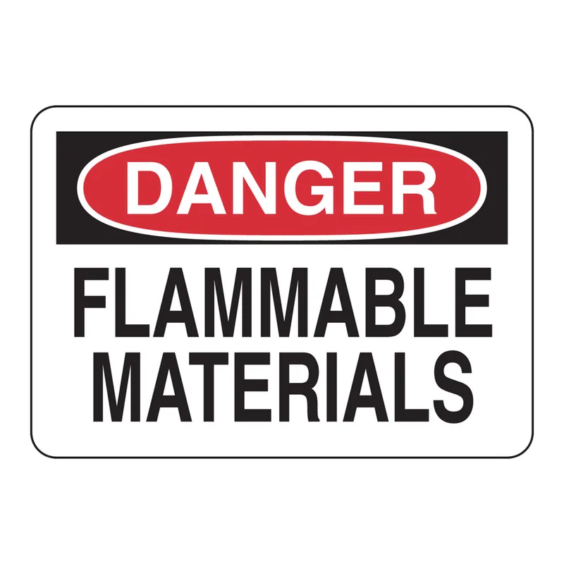 Brady DANGER Flammable Materials Sign