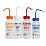 Merck Azlon Multi-Lingual Safety Wash Bottles With Driplok Vapor Venting