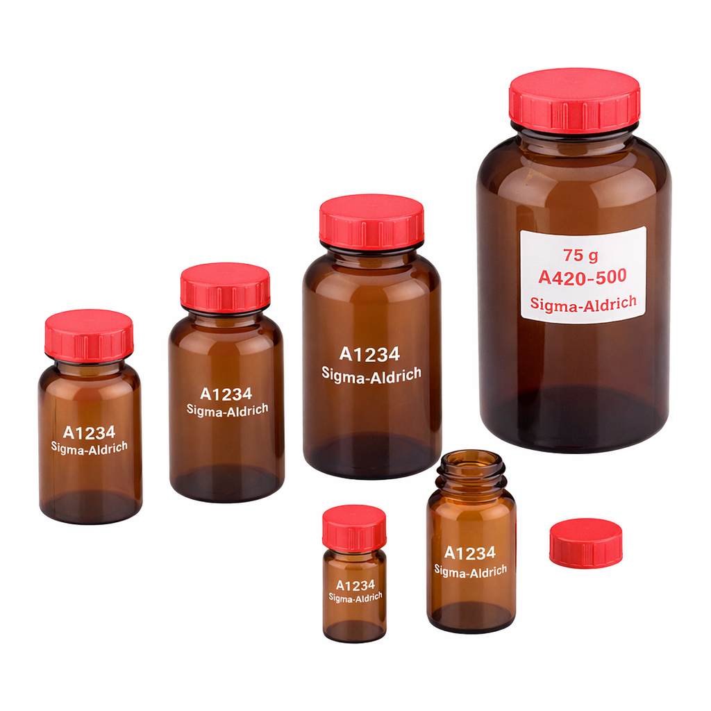 AS ONE Wide-Mouth Standard Glass Bottle Amber, 광구 규격병(갈색)