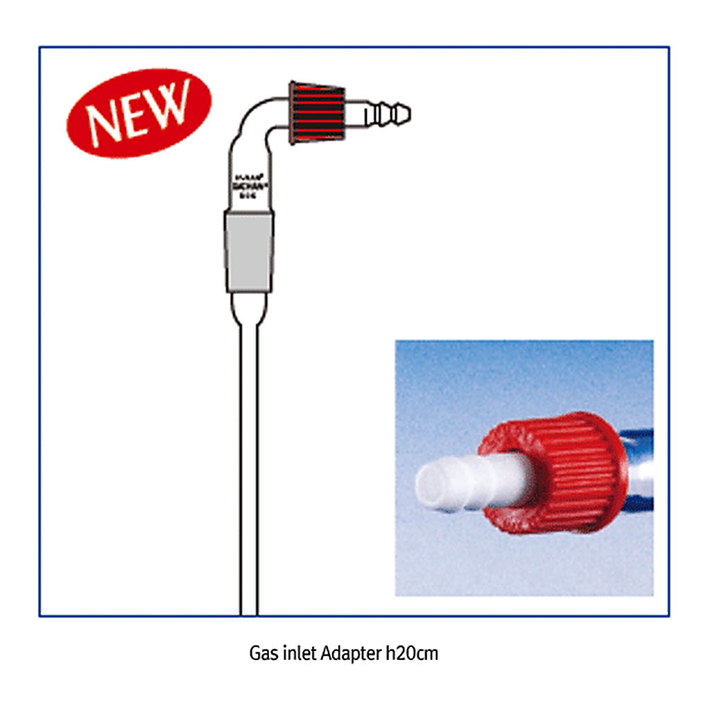 Daihan Science Gas inlet Adapter h20cm, with Safety GL14 PP Screw Connector Kit<br>With ASTM &