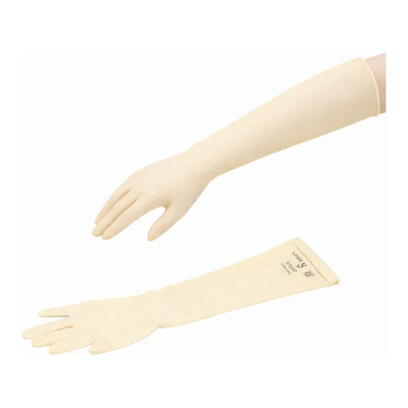 AS ONE Natural Rubber Long Glove (Powder-Free) 480mm, 천연고무 긴장갑 (파우더프리) 480mm