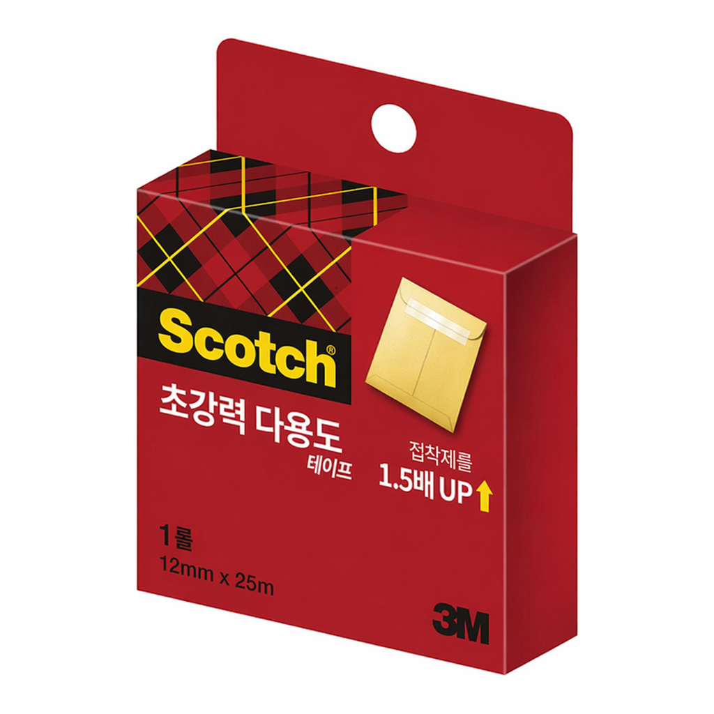 OFFICENEX 3M 스카치 초강력 다용도 테이프 리필 SH1225R(12mmx25m)