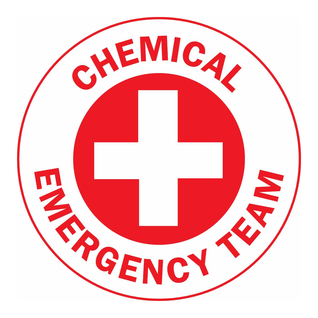 Brady CHEMICAL EMERGENCY TEAM Hard Hat Labels