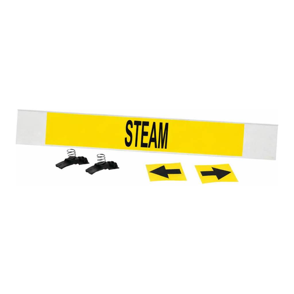 Brady STEAM High Performance Pipe Marker - 8" or larger, Yellow