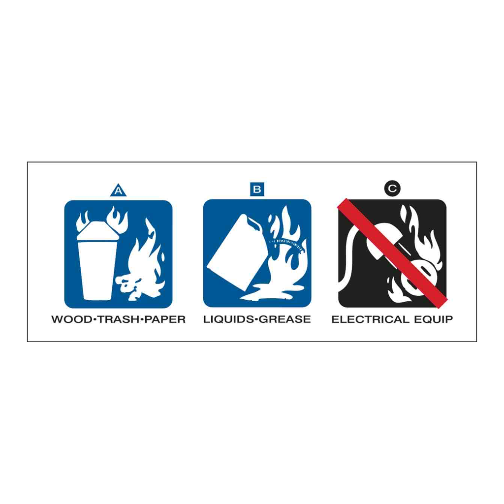 Brady AFFF Aqueous Film Forming Foam Fire Extinguisher Labels