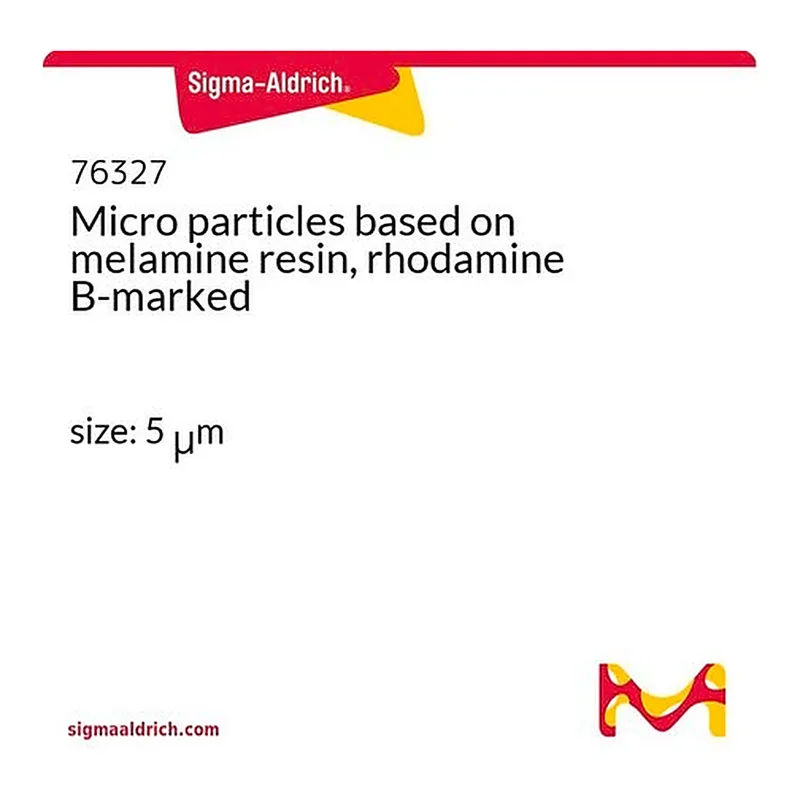 Merck Micro particles based on melamine resin, rhodamine B-marked