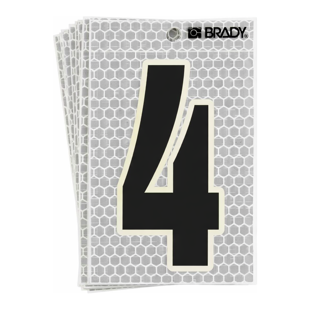 Brady 5" Glow in the Dark Ultra Reflective Numbers and Letters
