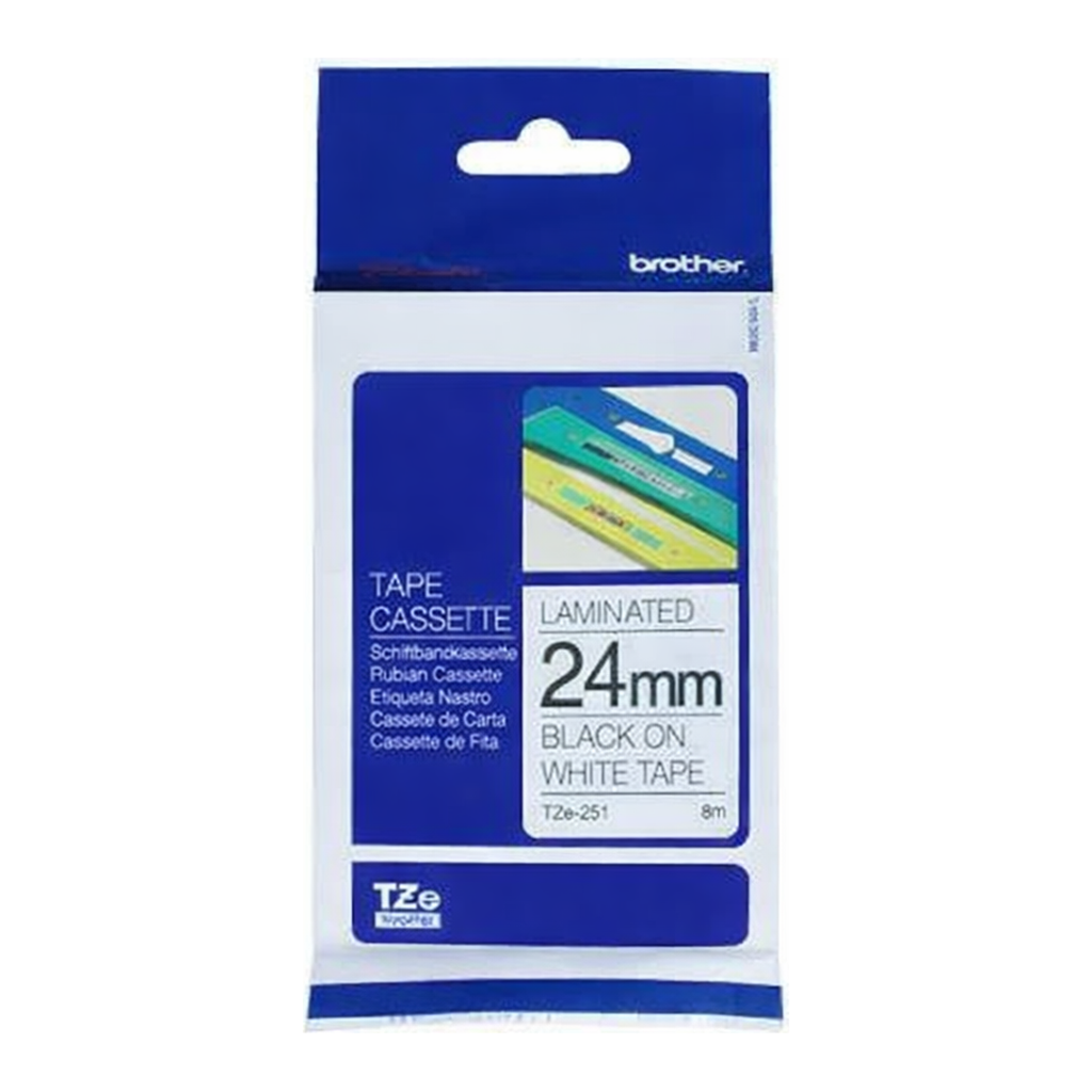 OFFICENEX 브라더 테이프카트리지(TZe-251/24mm/흰색/흑색문자)