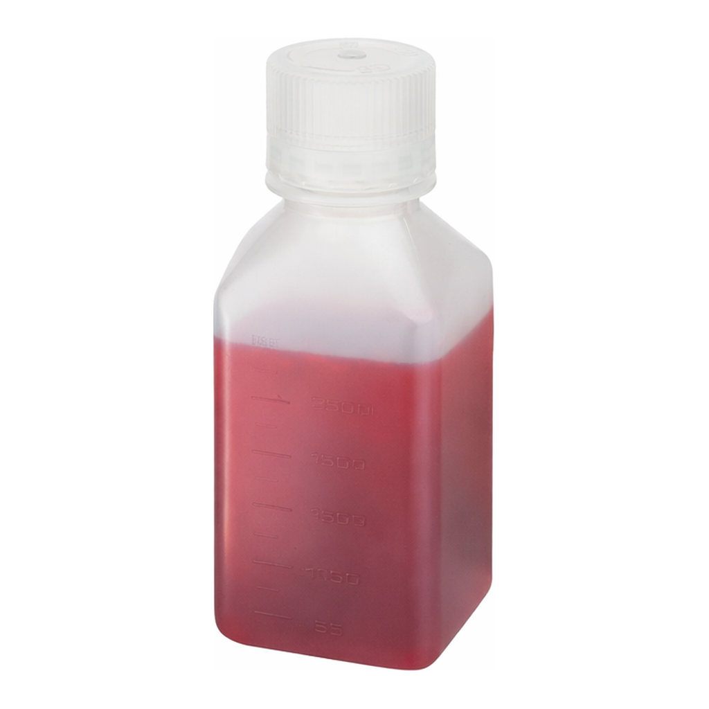 Thermo Fisher Scientific Nalgene Square High-Density Polyethylene Bottle, 500mL