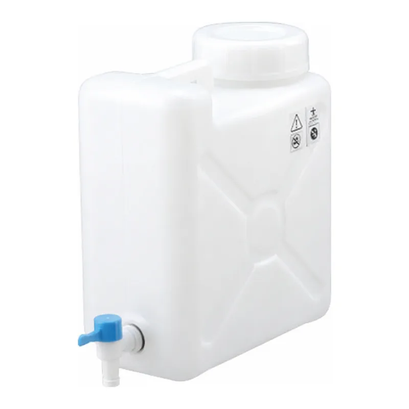 AS ONE Wide-Mouth Flat Bottle PE (with Spigot), 편평 광구 하구병