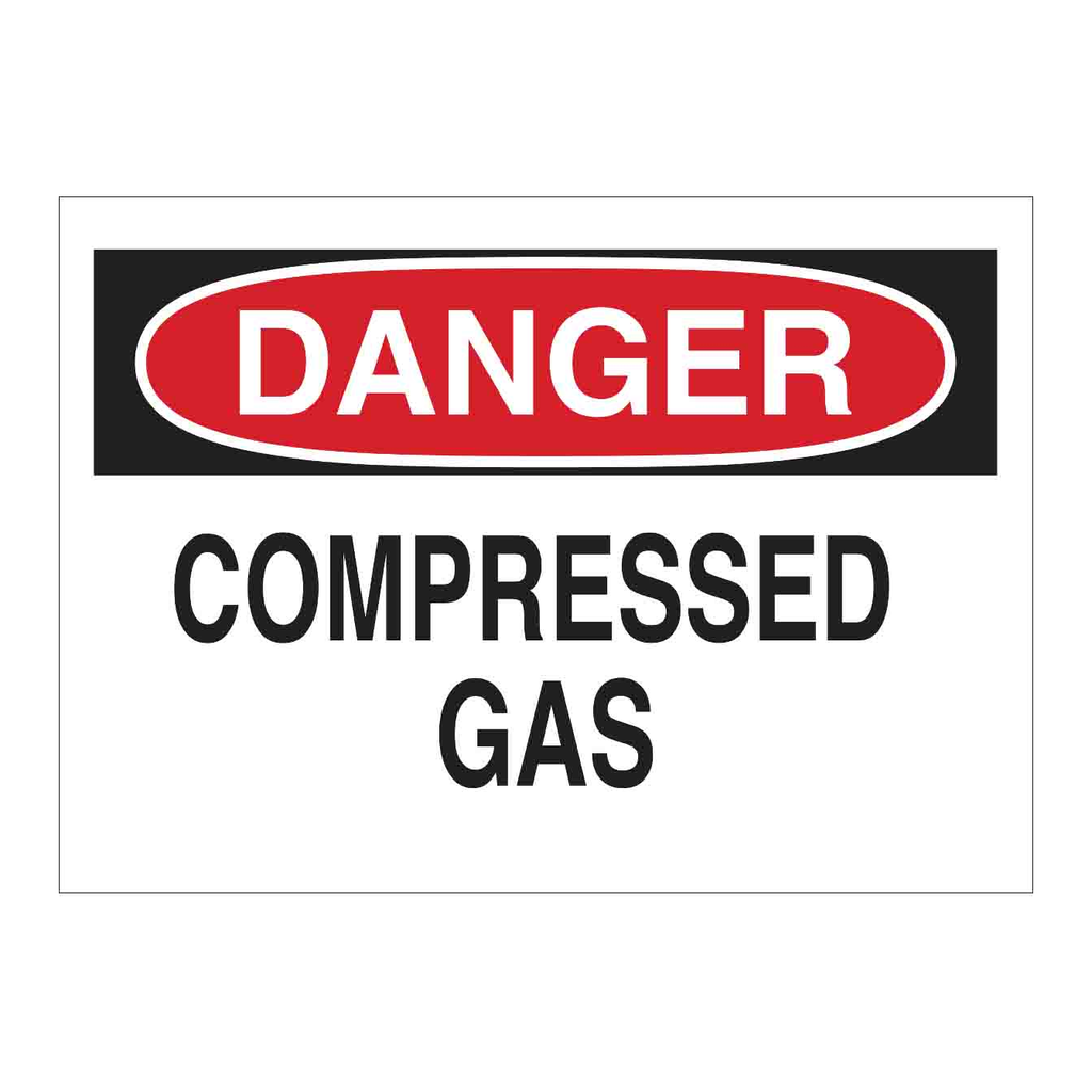 Brady DANGER Compressed Gas Sign