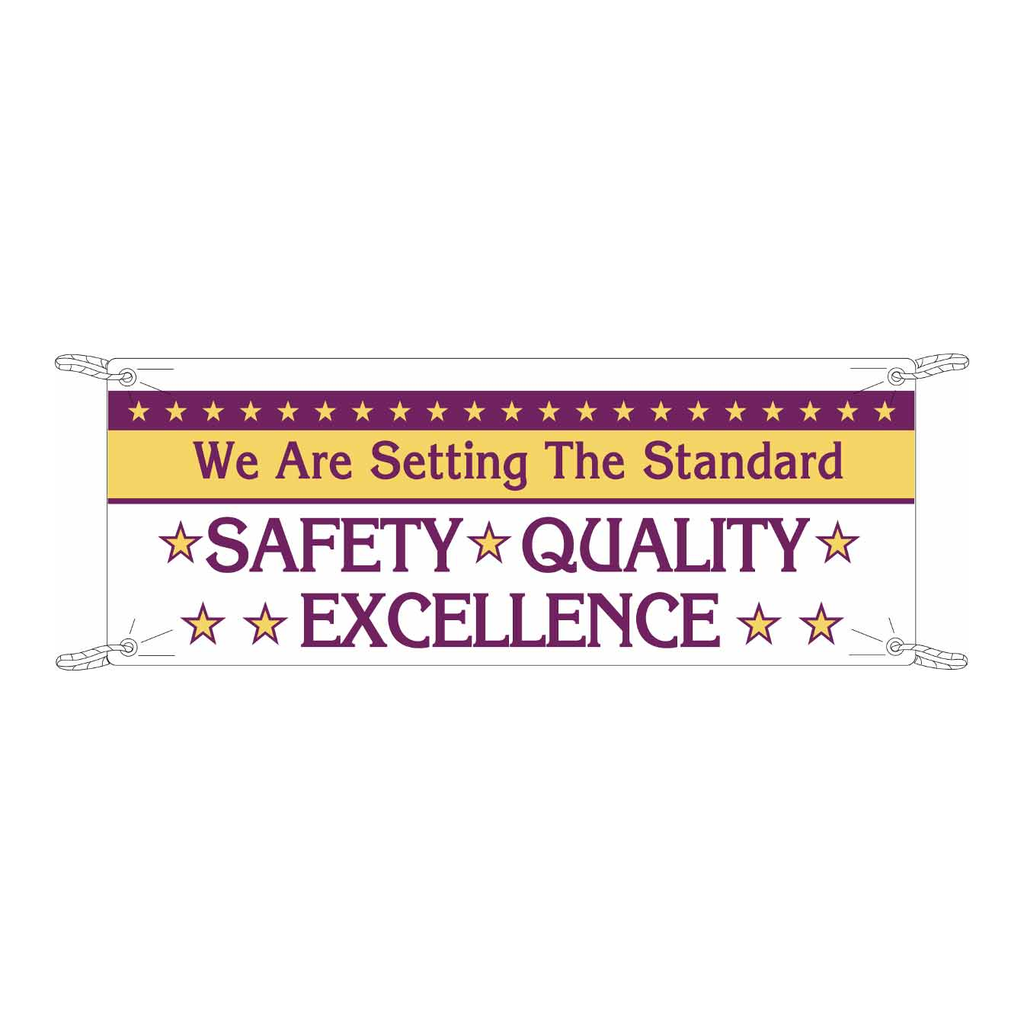 Brady WE ARE SETTING THE STANDARD Safety Quality Excellence Sign