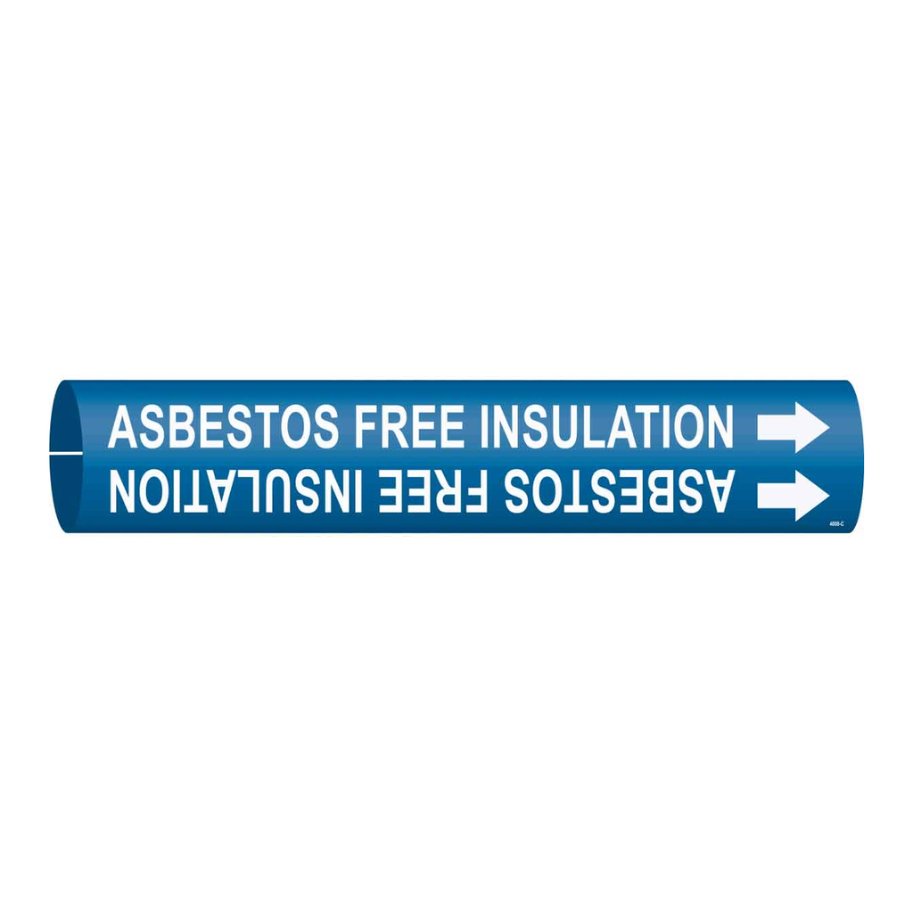 Brady ASBESTOS FREE INSULATION Snap-On/Strap-On Pipe Marker