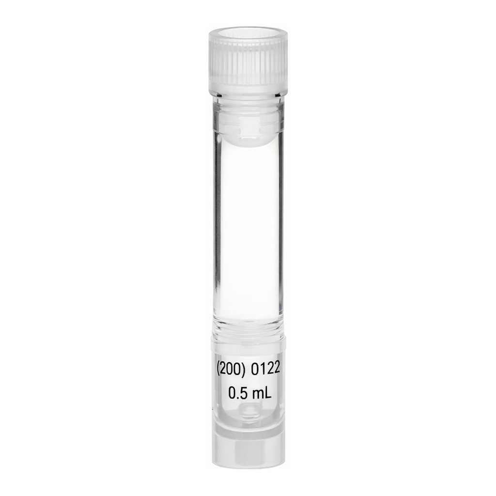 Waters LCGC Certified Clear Glass 8 x 40 mm Snap Neck Total Recovery Vial, with Polyethylene Septumless Cap, 700 µL Volume, 100/pk