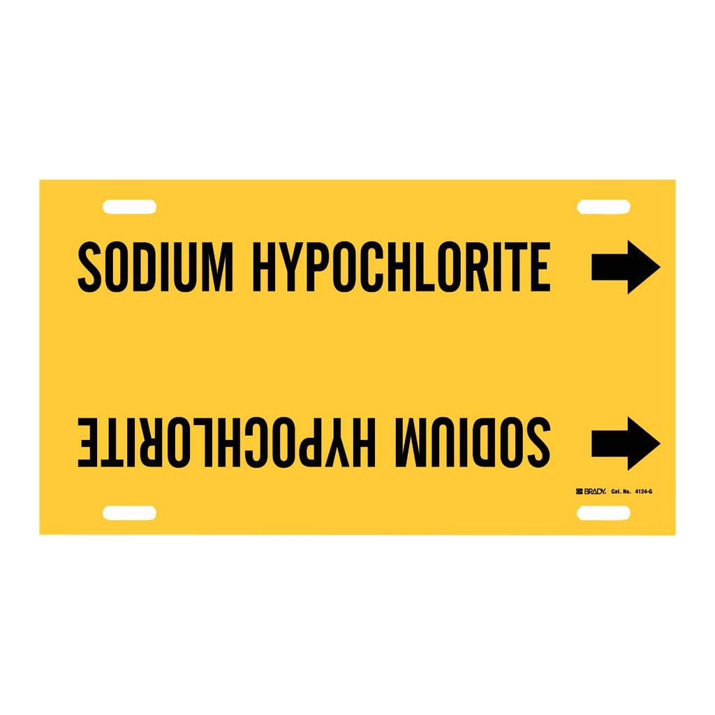 Brady SODIUM HYPOCHLORITE Snap-On Pipe Marker