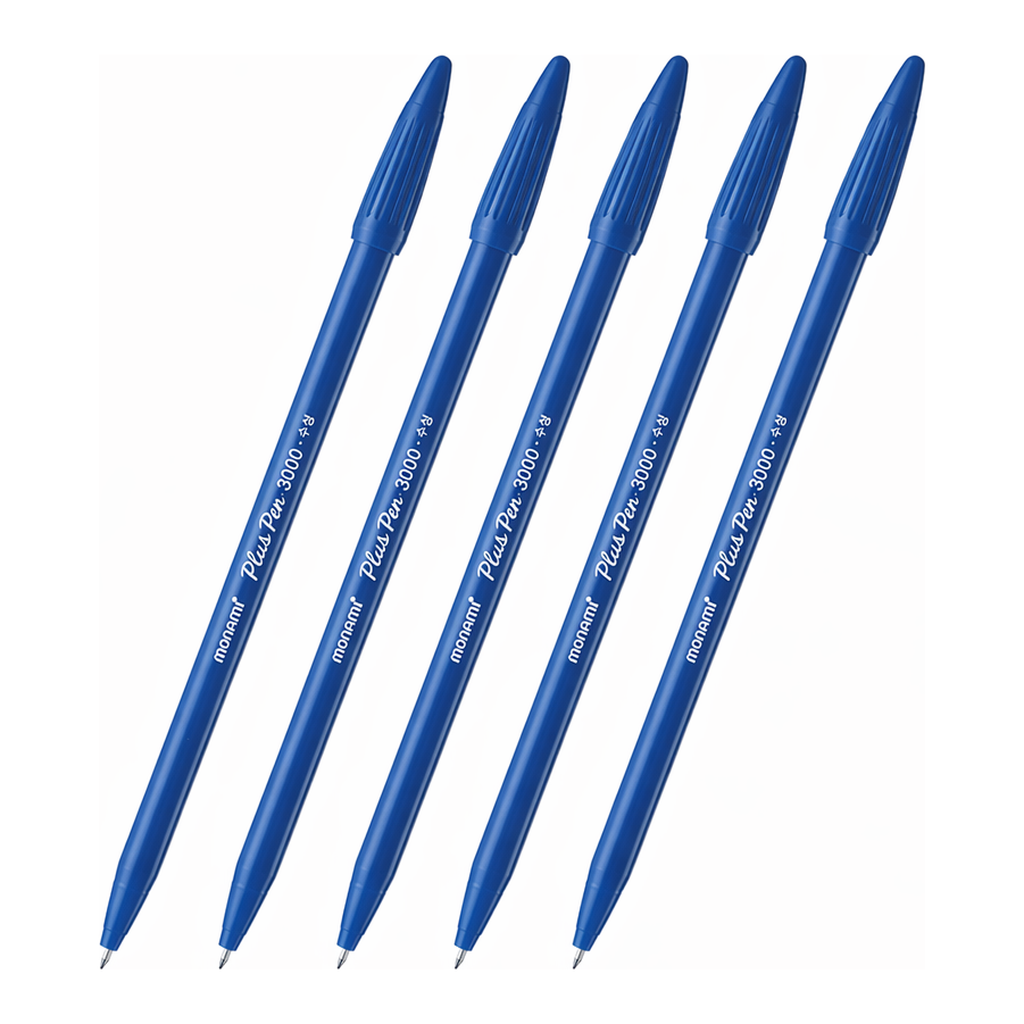OFFICENEX 모나미 플러스펜(0.3mm 청색/12EA/타)