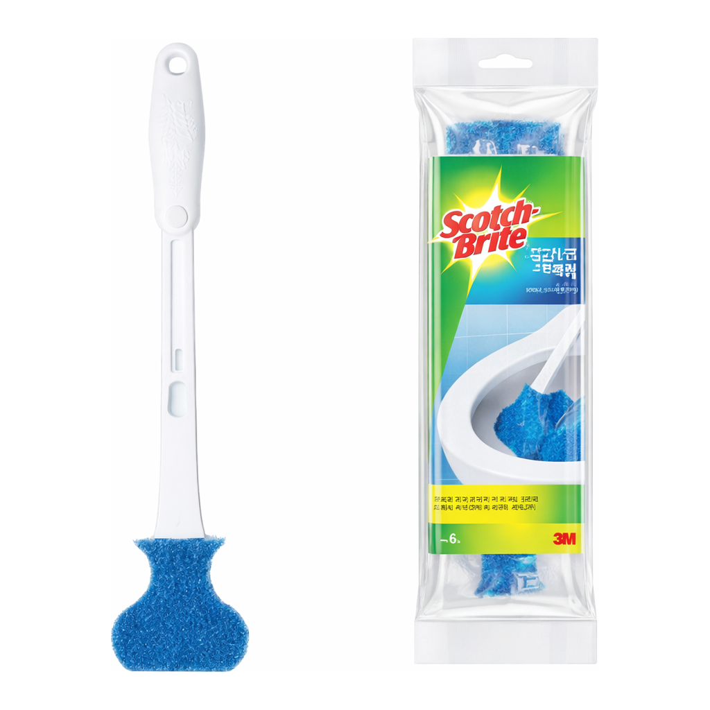 Daihan Science 3M Scotch Toilet Scrubber, One-touch Exchangeable Head, Easy-to-use<br>With Re