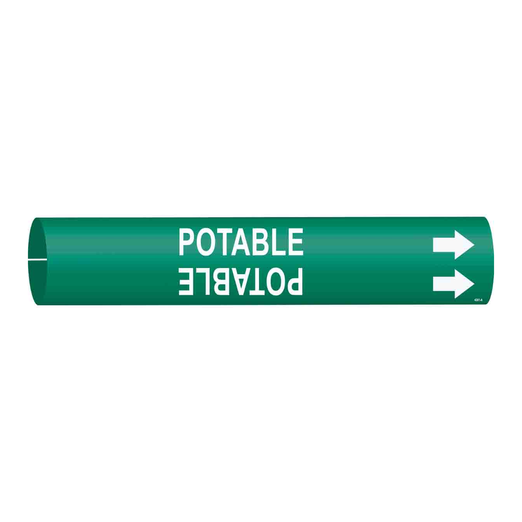 Brady POTABLE Snap-On Pipe Marker