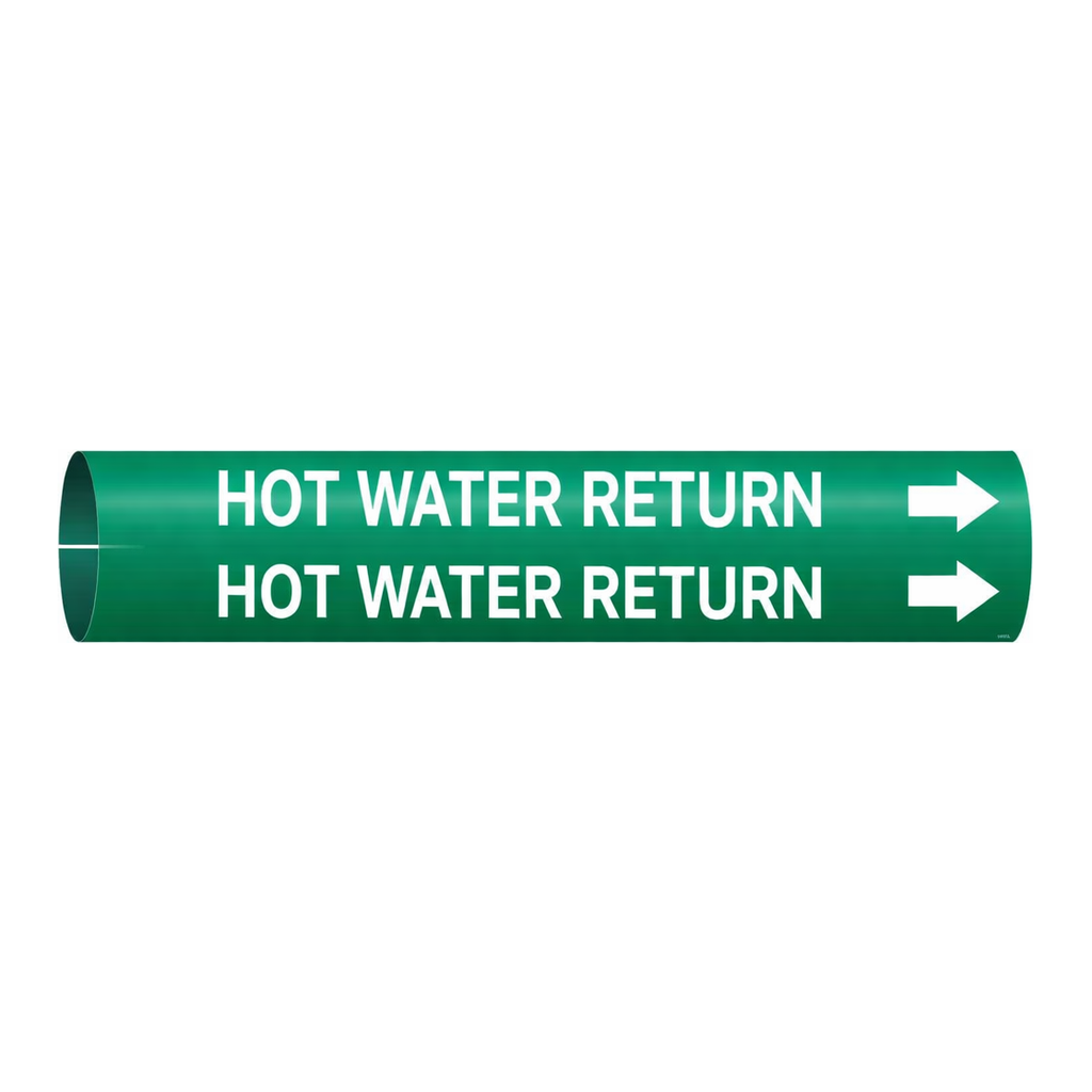 Brady HOT WATER RETURN Snap-On Pipe Marker