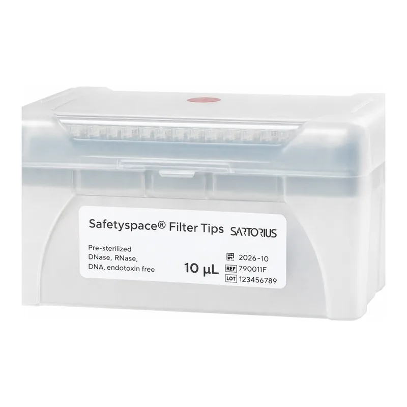 Sartorius Safetyspace Filtered Pipette Tips, Racked