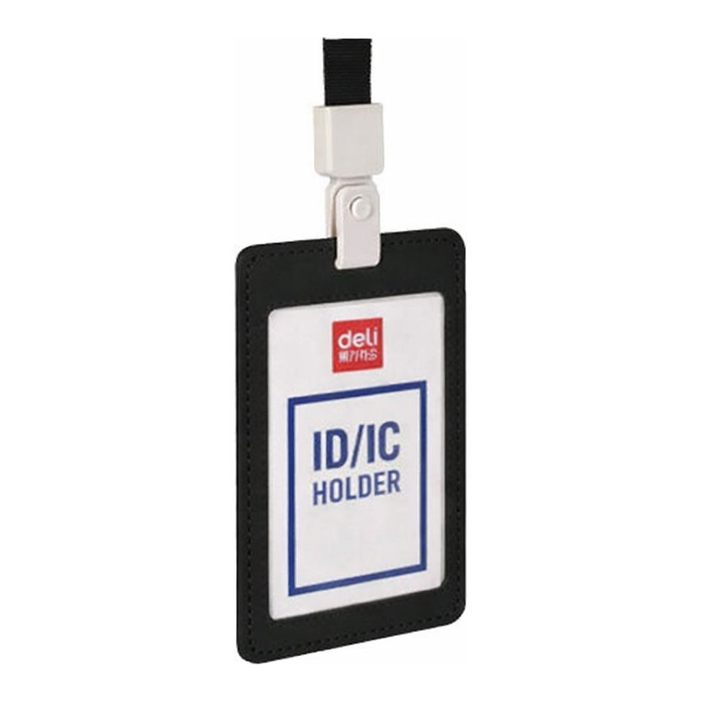 OFFICENEX DELI 68632 PU ID 카드홀더 세트 (블랙)(72*108mm)