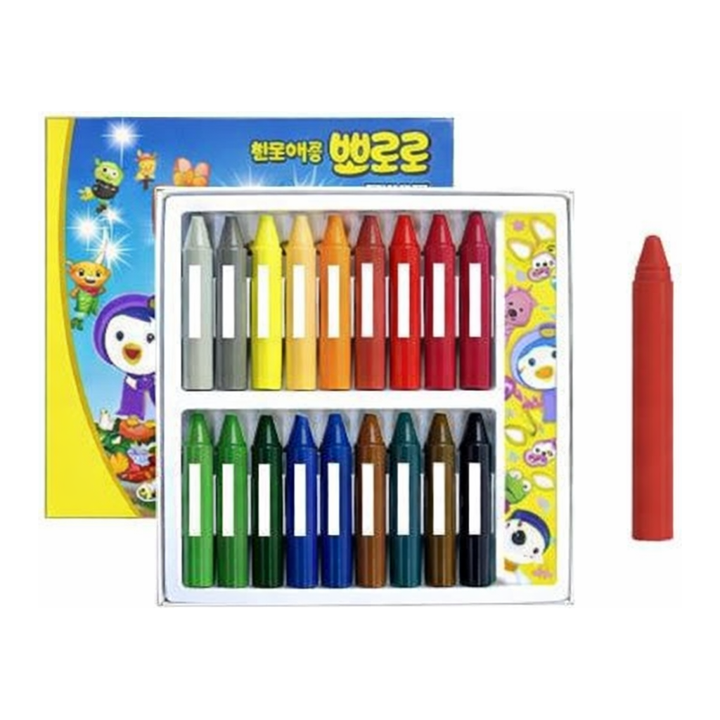 OFFICENEX 지구화학 뽀로로크레용(18색)