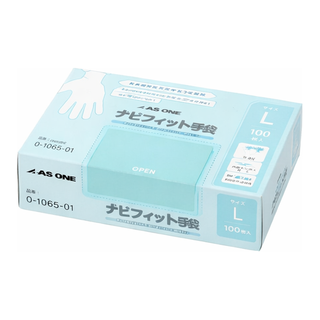 AS ONE Navifit Glove PE Inner Emboss Processing 100 Pcs