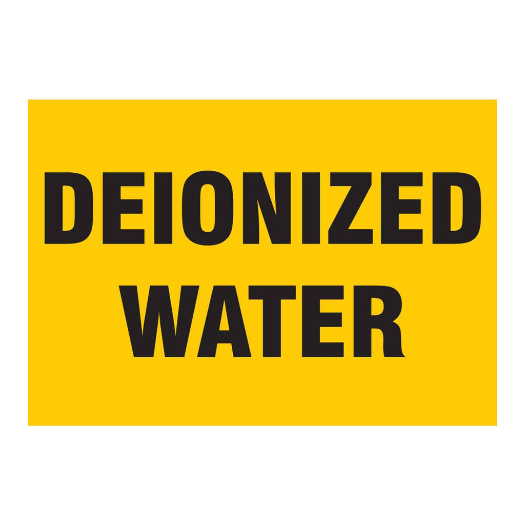 Brady Deionized Water Labels
