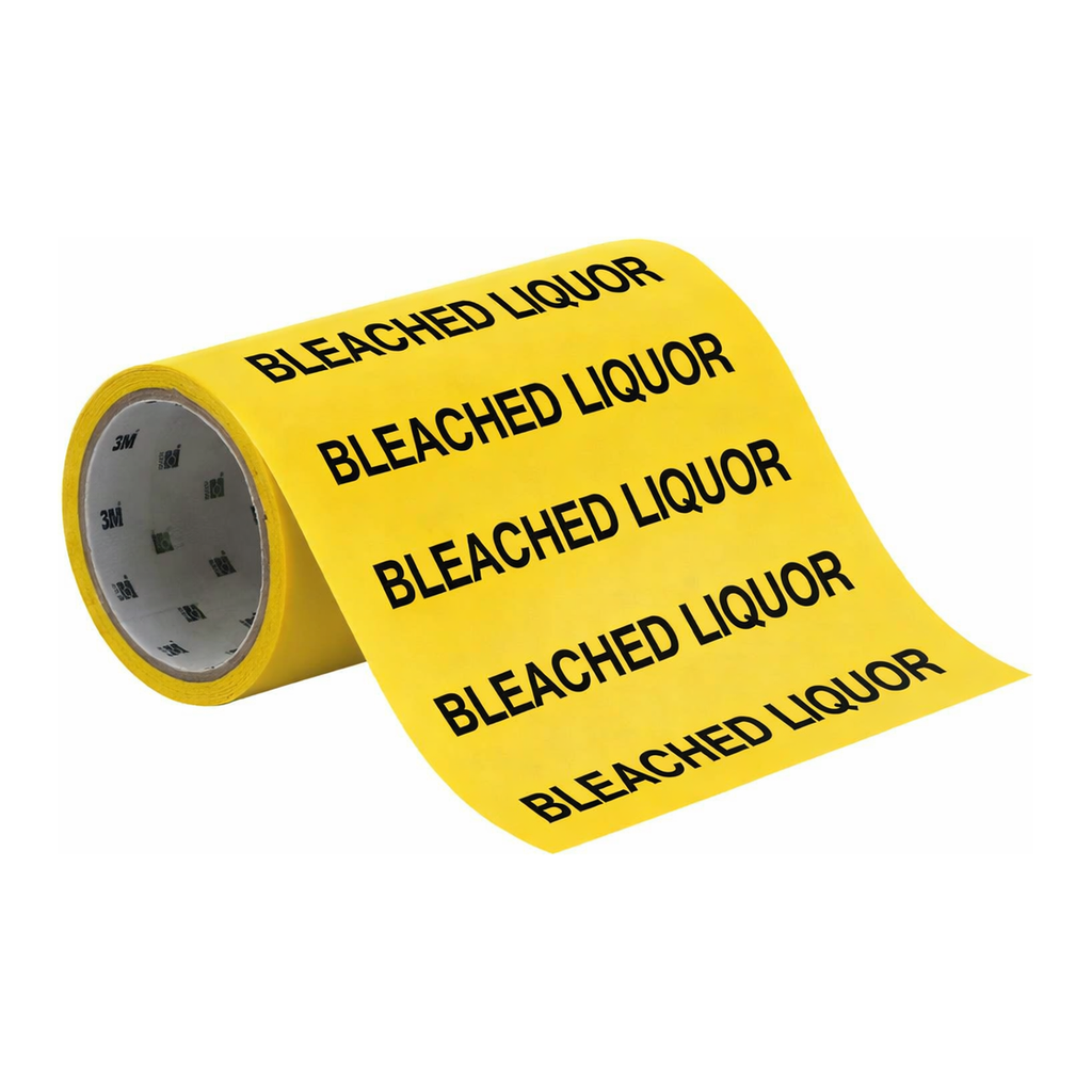 Brady BLEACHED LIQUOR Roll Form Pipe Marker