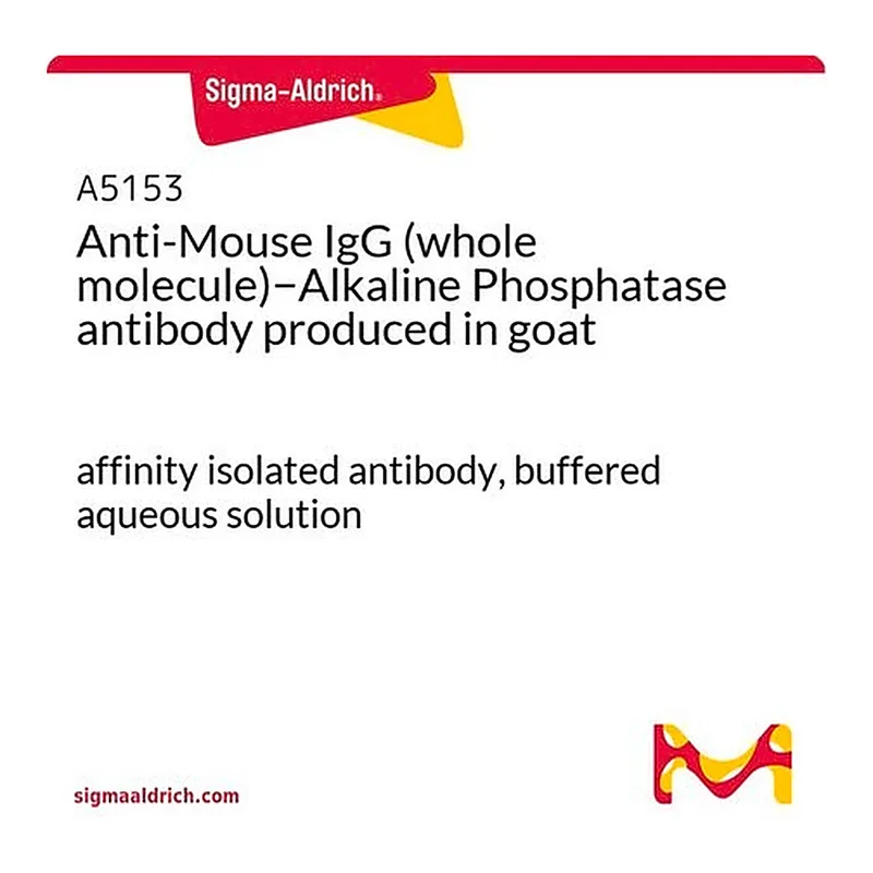 Merck Anti-Mouse IgG (whole molecule)-Alkaline Phosphatase antibody produced in goat