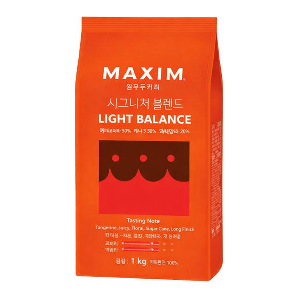 OFFICENEX 맥심 시그니처 블렌드 라이트 밸런스 (원두/1kg)