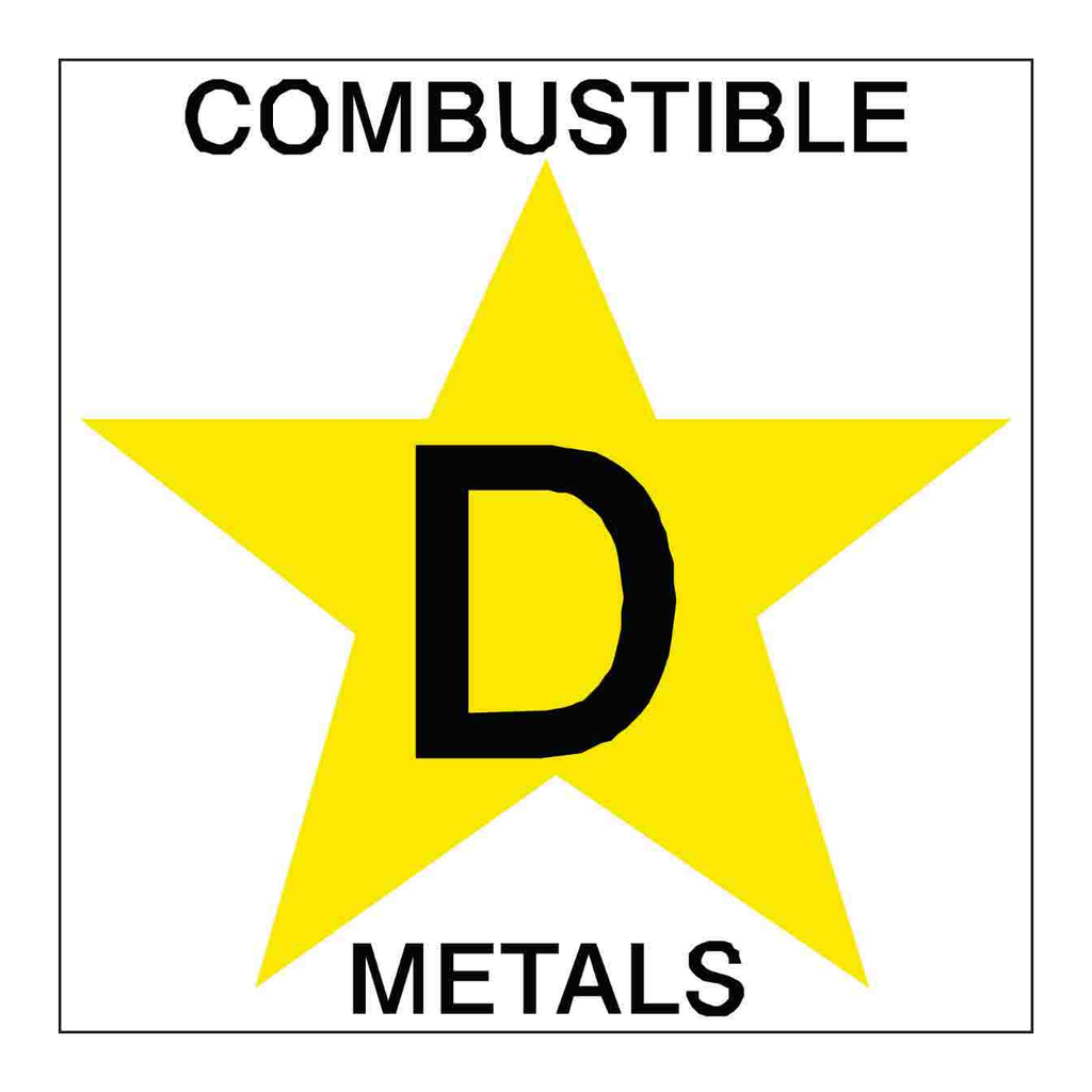 Brady D: COMBUSTIBLE METALS Labels