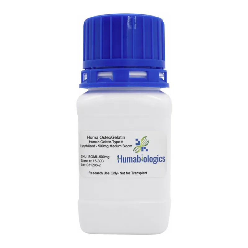 Humabiologics Huma OsteoGelatin- Human Gelatin, Lyophilized, Medium Bloom ~225g (BGML)