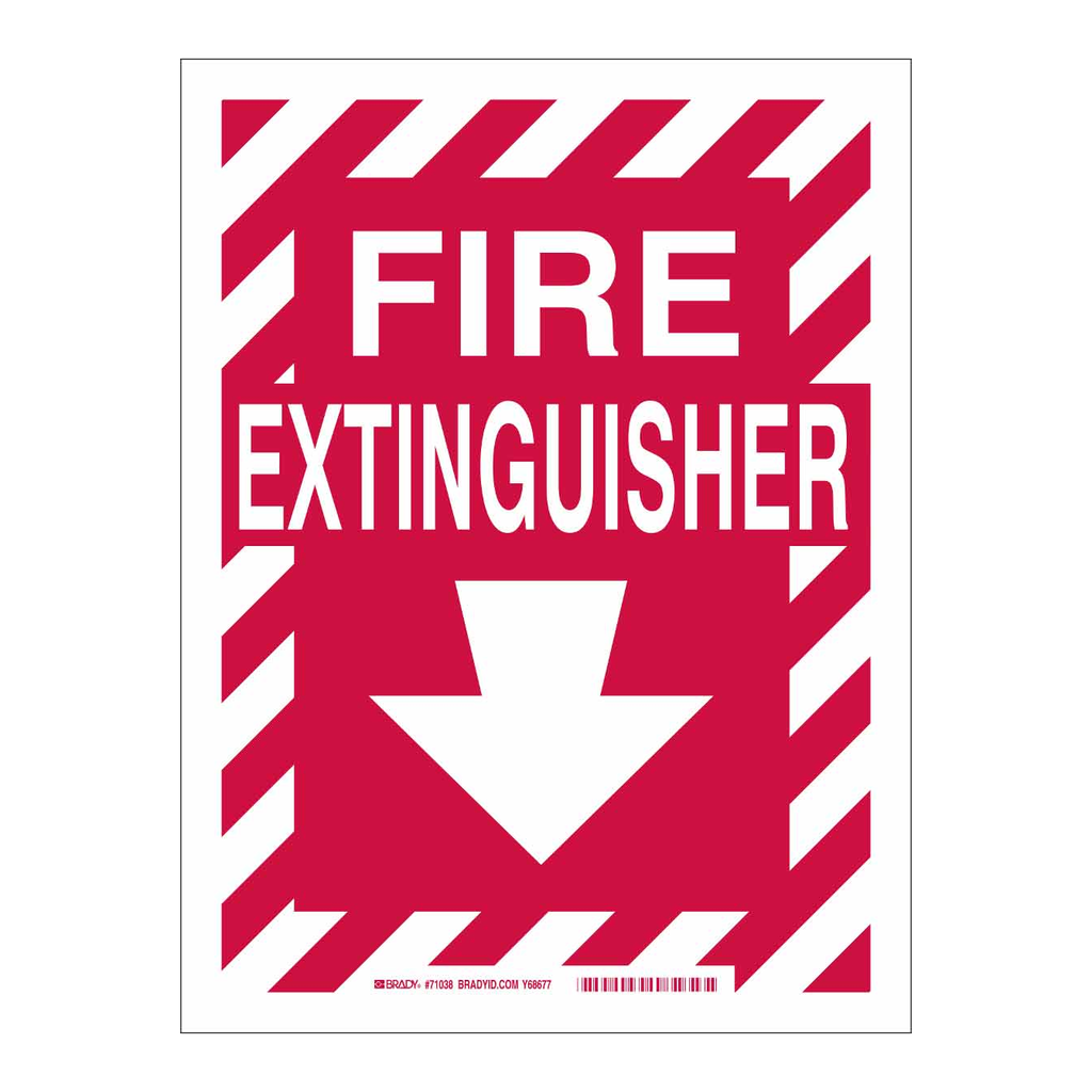Brady Fire Extinguisher Sign