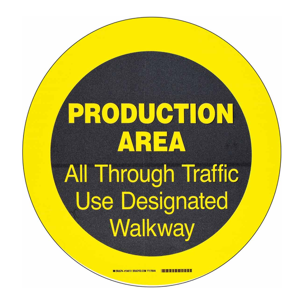 Brady PRODUCTION AREA ToughStripe Floor Sign