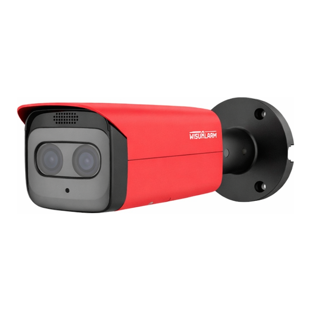 Dahua Technology 다후아 듀얼열화상 IP Camera DTS-FT431LFP 실화상 4MP 열화상 120x90 화재검지거리 10m 온도표시 제공 마이크 스피커 내장 Red case