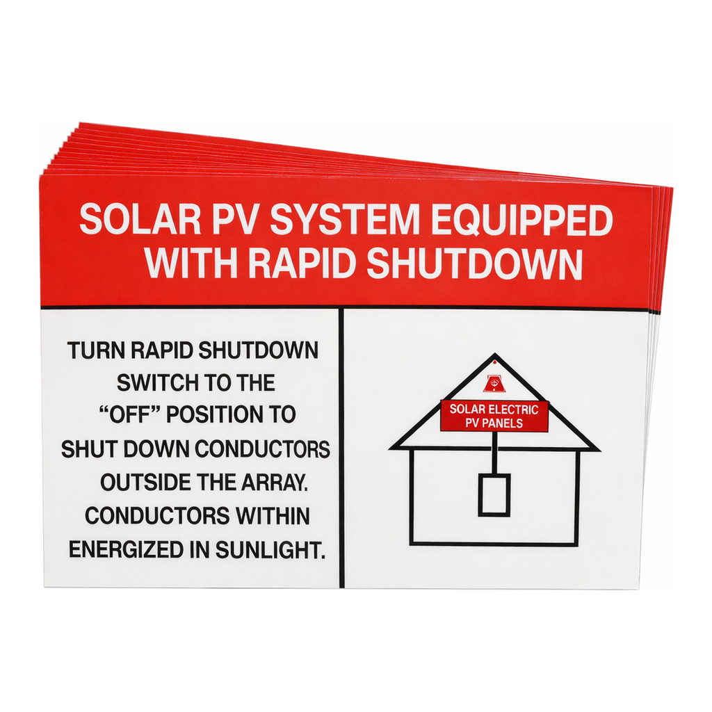 Brady Solar PV System Equipped with Rapid Shutdown Labels