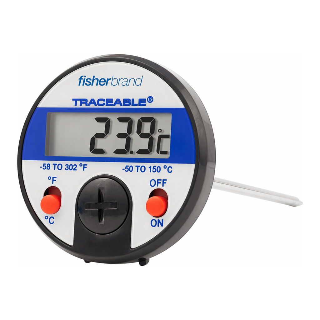 Thermo Fisher Scientific Digital Thermometers with Stainless-Steel Stem and 0.375 in. LCD Screen