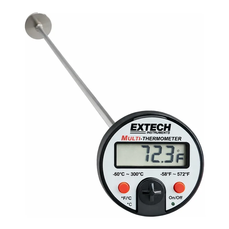 Thermo Fisher Scientific Extech Flat Surface Digital Thermometer w/ 5 in. Stainless Steel Shaft
