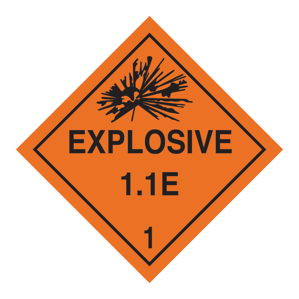 Brady Explosive 1.1E Labels