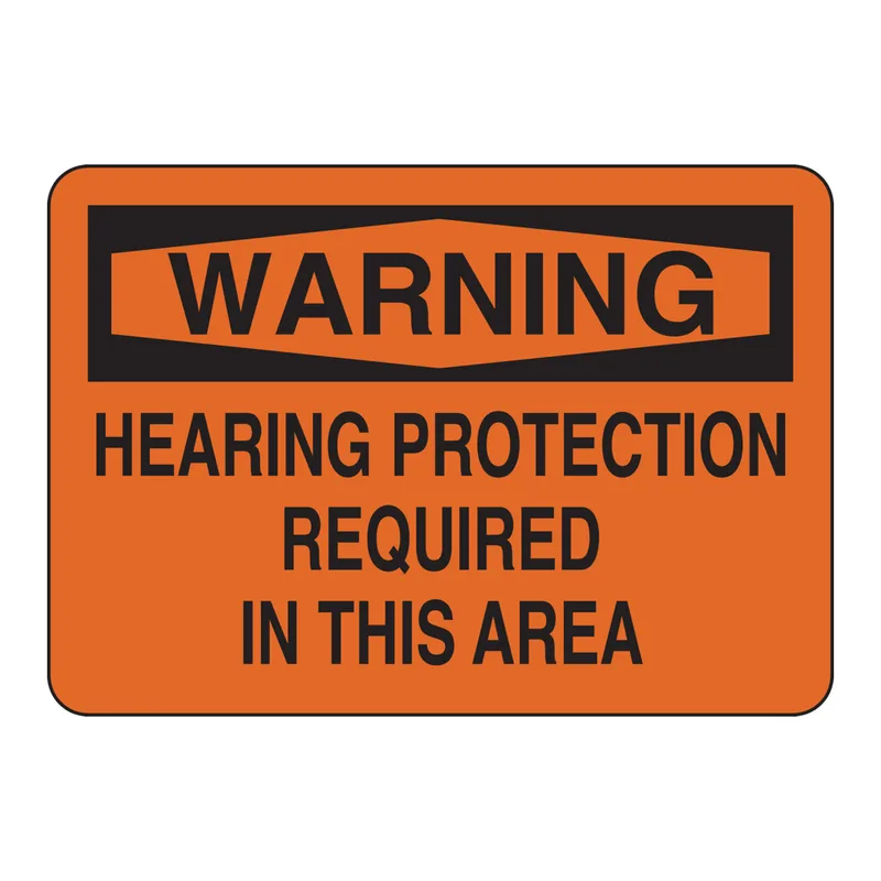 Brady WARNING Hearing Protection Required In This Area Sign