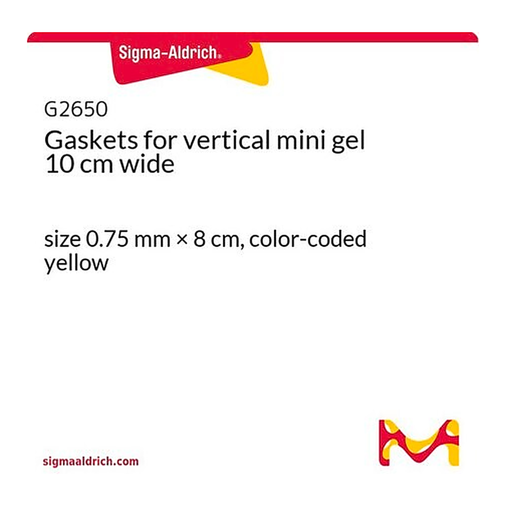 Merck Gaskets for vertical mini gel 10 cm wide