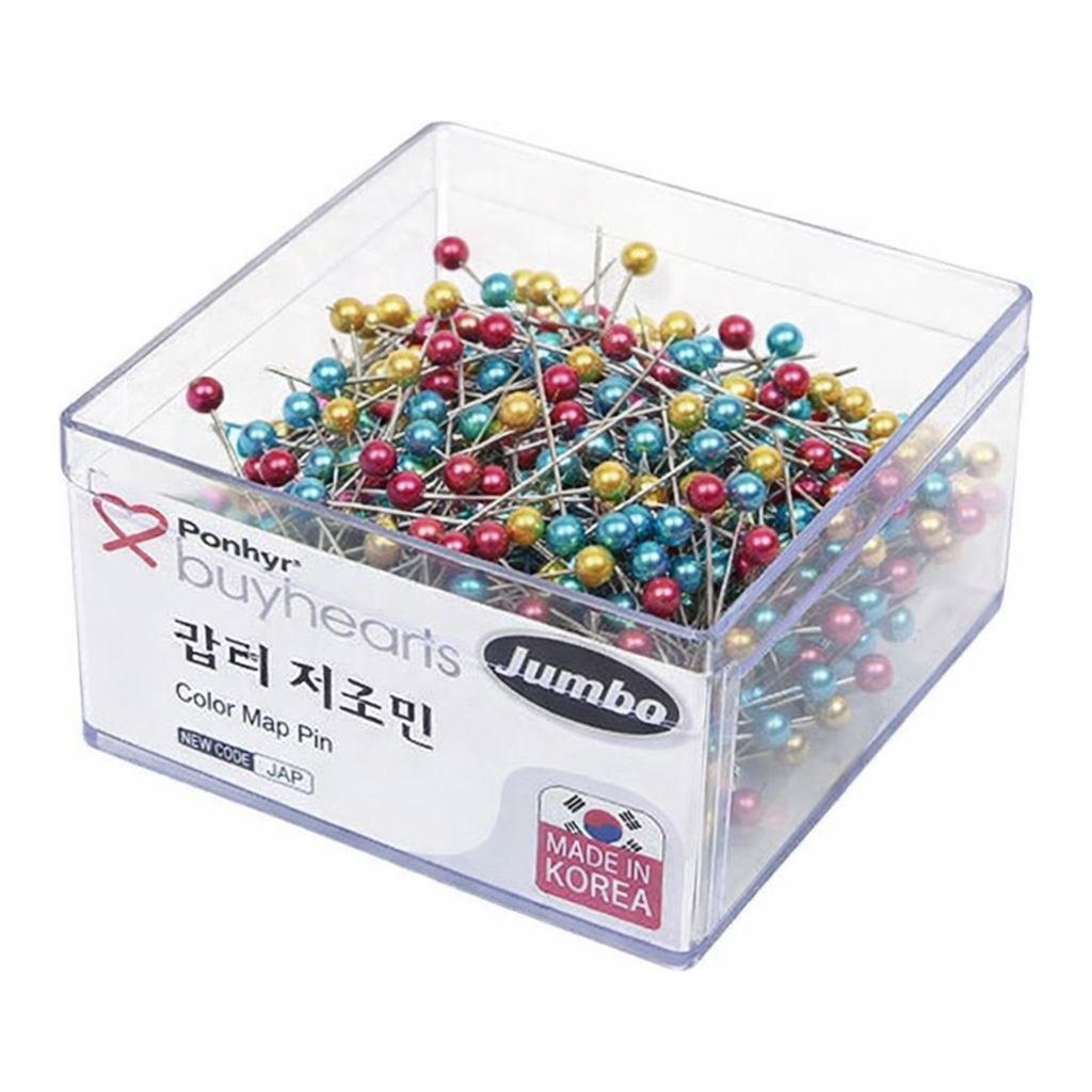 OFFICENEX 바이하츠 점보컬러진주핀(33mm x 4mm)