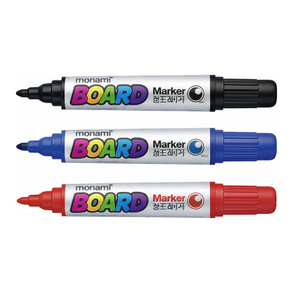 Daihan Science Monami Permanent Board Marker Pen, Low Odor, 2mm Round TipIdeal for Whiteboard,