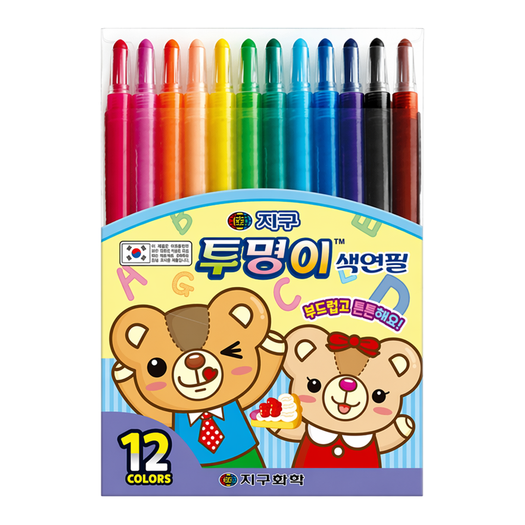 OFFICENEX 지구화학 투명이색연필 12색
