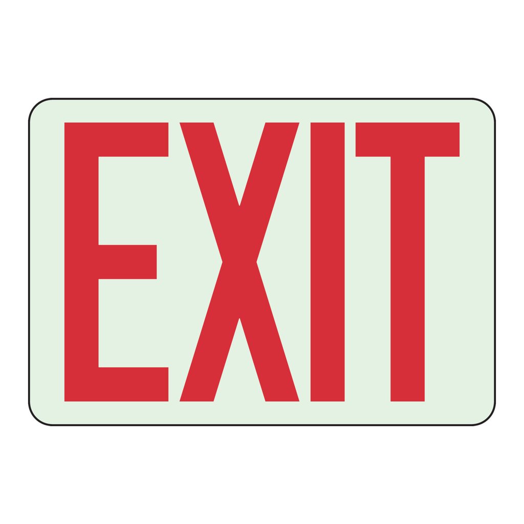 Brady BradyGlo Exit Sign
