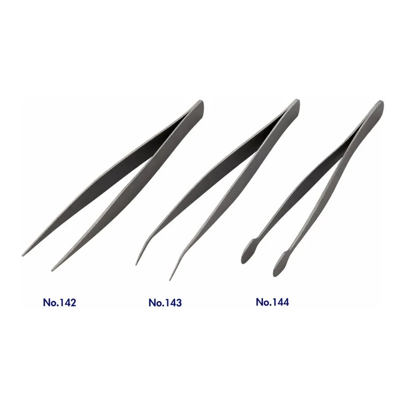 AS ONE Fluorine Processed Stainless Tweezers, 불소수지코팅 스테인리스 핀셋