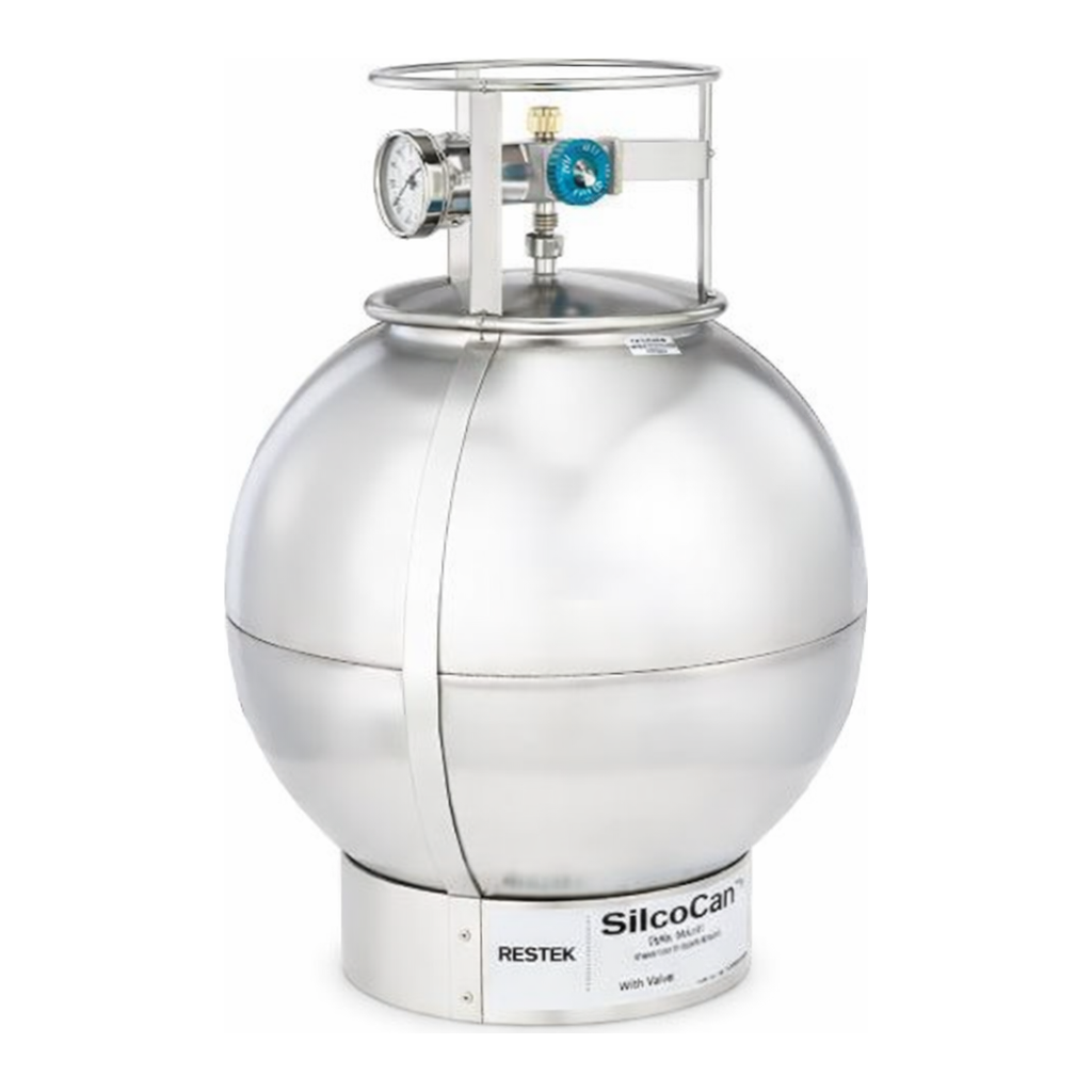 Restek SilcoCan Canister 15L with 3-Port RAVE+ with Gauge